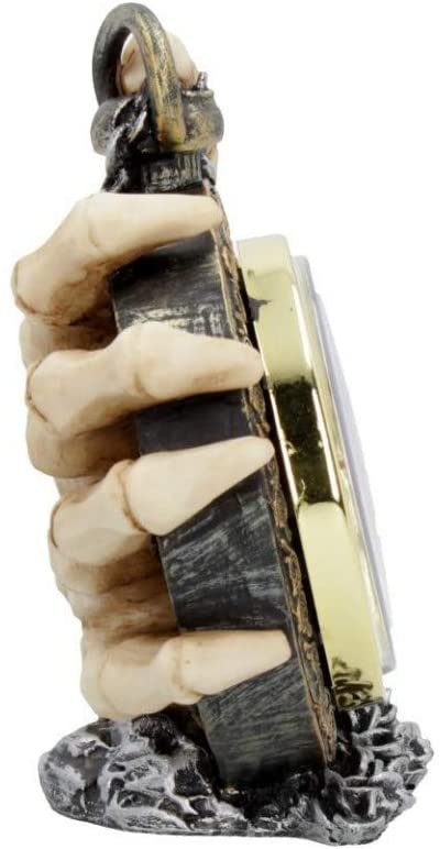 Dark Collection~Time Skeleton Clock 14cm Gold, Polyresin, One Size