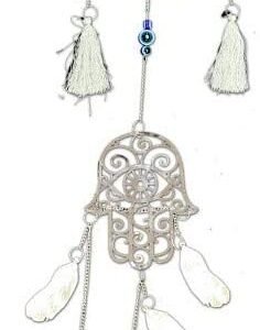 Magicun N.Giftware~Hamsa Hanging Decoration, Stainless Steel, Silver, One Size