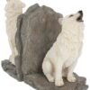 Magicun N.Giftware~Wardens of The North Bookends 20.3cm White, Resin