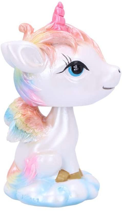 Fantasy Collection~ Horn Pegacorn Unicorn Bobble Head Figurine, White, 11cm