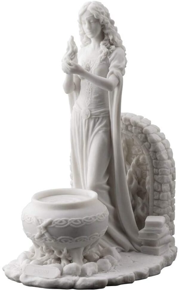 Magic  Collection~Brigid Goddess of Hearth and Home Statue Figurine Holding Sacred Flame