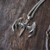 Gothic Hop Skull Cross with wing Pendant Necklace For Men Gift Jewelry
