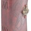 Wiccan Collection~Pentagram Leather Journal With Lock 20cm Brown