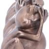 Animal Collection~ See No, Hear No, Speak No Evil Bronze Crowned Frog Figurines, Polyresin, 8.5cm