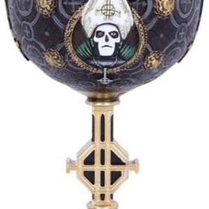 Band Merchandise~ B4886P9 Licensed Ghost Papa Emeritus III Meliora Gold Goblet Chalice, Resin w. Stainless Steel