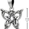 Sterling Silver Small Butterfly Pentacle Pendant