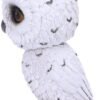 Animal Collection~ Feather White Horned Owl Bobble Head Figurine, Polyresin, 10.5cm