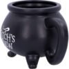 Wiccan Collection~U4791P9 Smooth Black Witch's Brew Cauldron Mug 13.5cm, Resin w. Stainless Steel