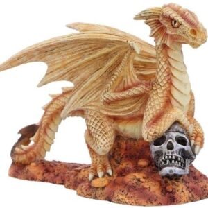 Artist Collections~ Anne Stokes Age Small Desert Dragon Figurine, Yellow, 13cm