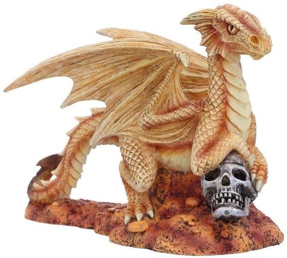 Artist Collections~ Anne Stokes Age Small Desert Dragon Figurine, Yellow, 13cm