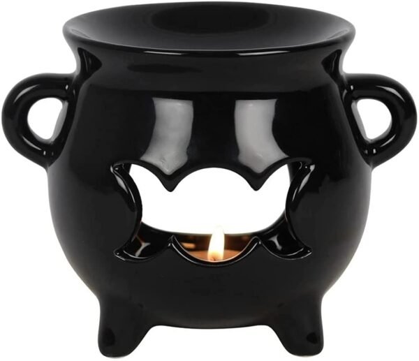 Home Decor~Something Different Triple Moon Cauldron Oil Burner (One Size) (Black)