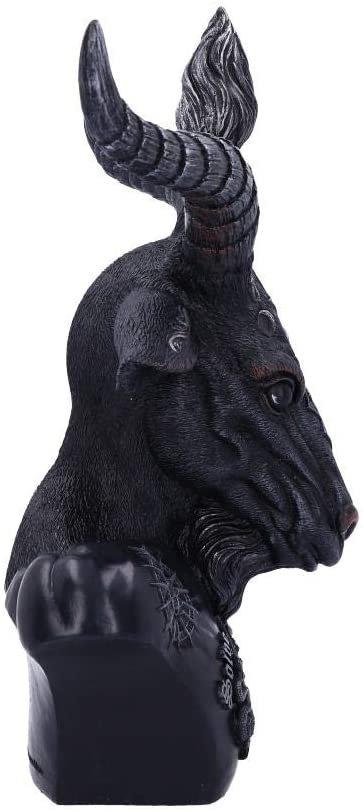 Dark Collection~Celestial Black and Silver Baphomet Bust, Polyresin, 33cm