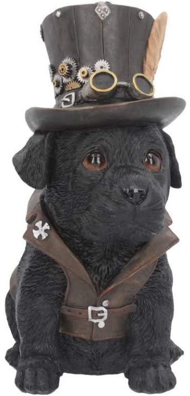 Magicun N.Giftware~Cogsmiths Dog Figurine 26cm Black