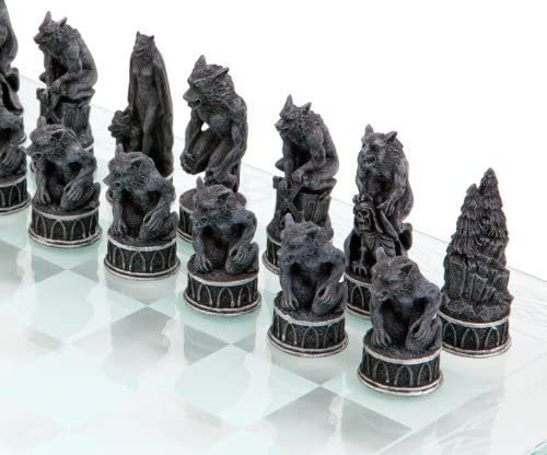 Dark Collection~Vampire & Werewolf Chess Set 44cm Black