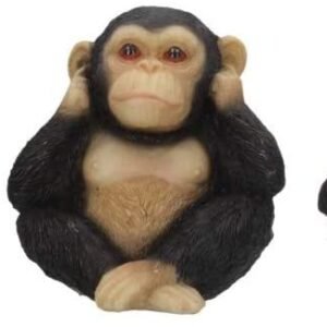 Magicun N.Giftware~Three Wise Chimps Figurine 12cm Black