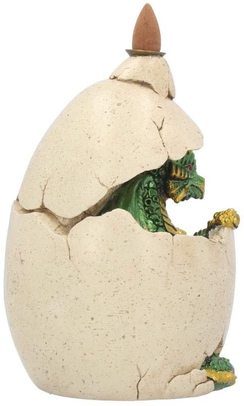 Fantasy Collection~ Dragons Emergence Backflow Incense Burner 21cm Ivory