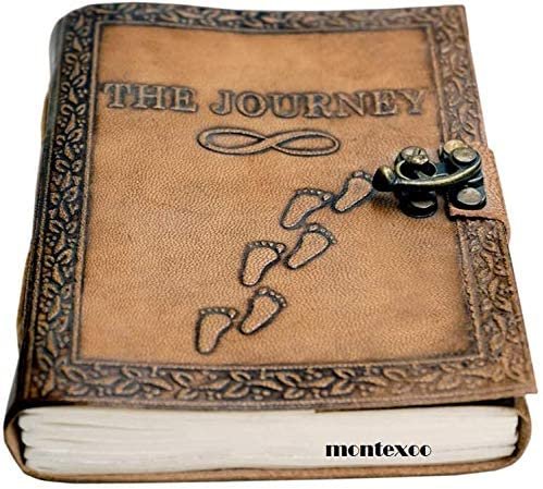 Witchcraft~Vintage Handmade Leather Journal Bound Notebook Diary Handcrafted, Rustic Brown, 5 x 7 inches