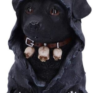 Dark Collection~Canine Cloaked Grim Reaper Dog Figurine, Polyresin, Black, 17cm