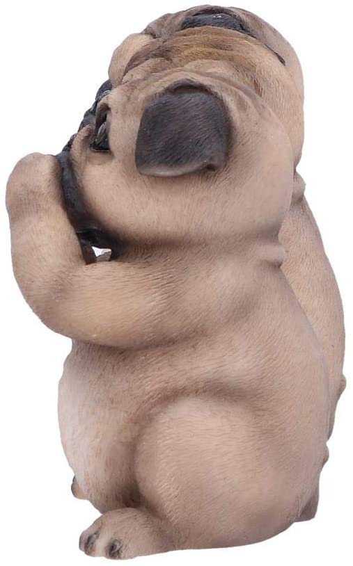 Magicun N.Giftware~Three Wise Pugs 8.5cm, Resin, Fawn