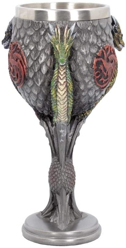 Magicun N.Giftware~House Targaryen Goblet Game of Thrones Goblet 23cm Grey