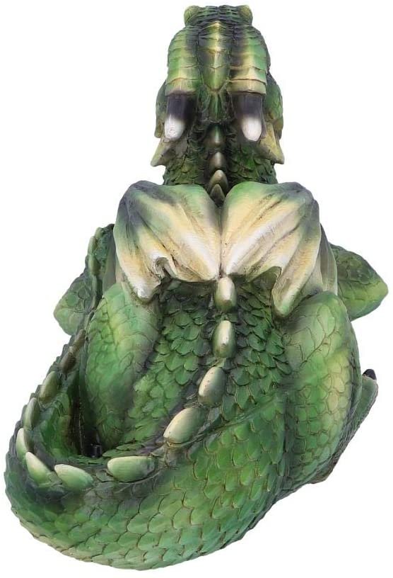 Fantasy Collection~ Emerald Dreaming Sleeping Green Dragon Figurine, Polyresin, 31.3cm