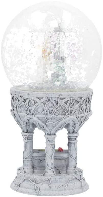 Artist Collections~ Love Remains Snowglobe Anne Stokes 18.5cm, Resin, Glass, Water, Ivory