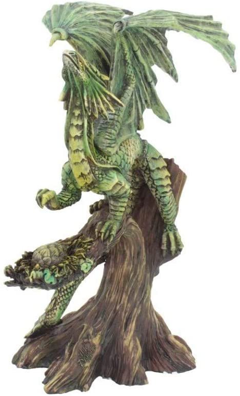 Artist Collections~ Adult Forest Dragon Anne Stokes 25.5cm Figurine, Resin, Green, One Size