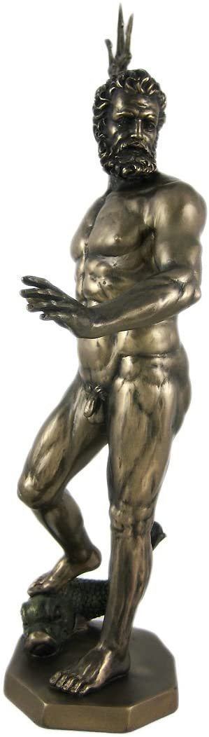 Magic  Collection~Greek God Poseidon Nude Bronzed Statue Neptune