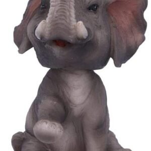 Magicun N.Giftware~Bob Elly Grey Elephant Bobble Head Figurine, Polyresin, 11.5cm