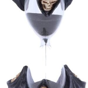 Dark Collection~Times Up 16.5cm, Resin, Glass and Sand, Black, One Size