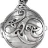 Dryad Design Sterling Silver Celtic Swirl with Hidden Pentacle Pentagram Locket