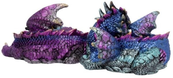 Fantasy Collection~ Hatchlings Mischief Set of 2 Dragon Figurines 8.5cm Multi-Coloured, Resin