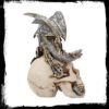 Steampunk Collection~Steel Wing Skull Figurine 25cm Silver