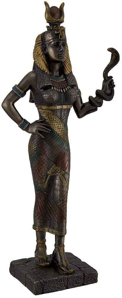 Magicun  Collection~Egyptian Goddess Hathor Holding a Cobra Statue