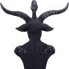 Dark Collection~Celestial Black and Silver Baphomet Bust, Polyresin, 33cm