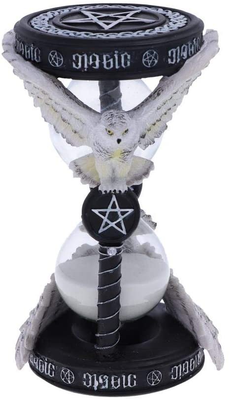 Artist Collections~ Anne Stokes Awaken Your Magic Owl Sand Timer, Polyresin, Black, One Size