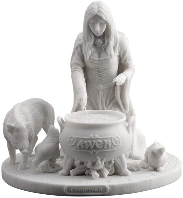 Magic  Collection~Ceridwen - Celtic Goddess of Knowledge with Cauldron Statue