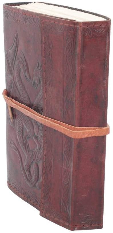 Magicun N.Giftware~Double Dragon Leather Journal 20cm Brown
