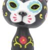 Animal Collection~ U4544N9 Bob De Los Muertos Cat Bobblehead 10.5cm Black, Resin