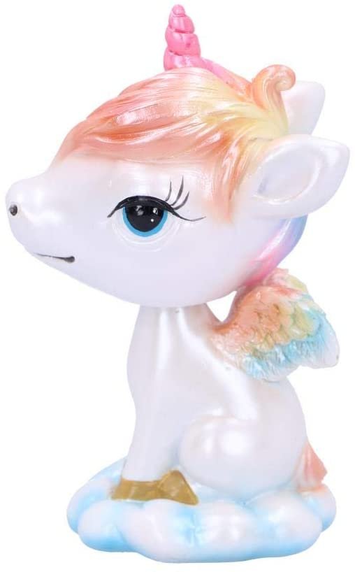 Fantasy Collection~ Horn Pegacorn Unicorn Bobble Head Figurine, White, 11cm