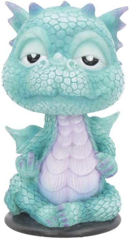 Fantasy Collection~ Bobzilla Dragon Bobblehead 10.5cm Blue, Resin, One Size
