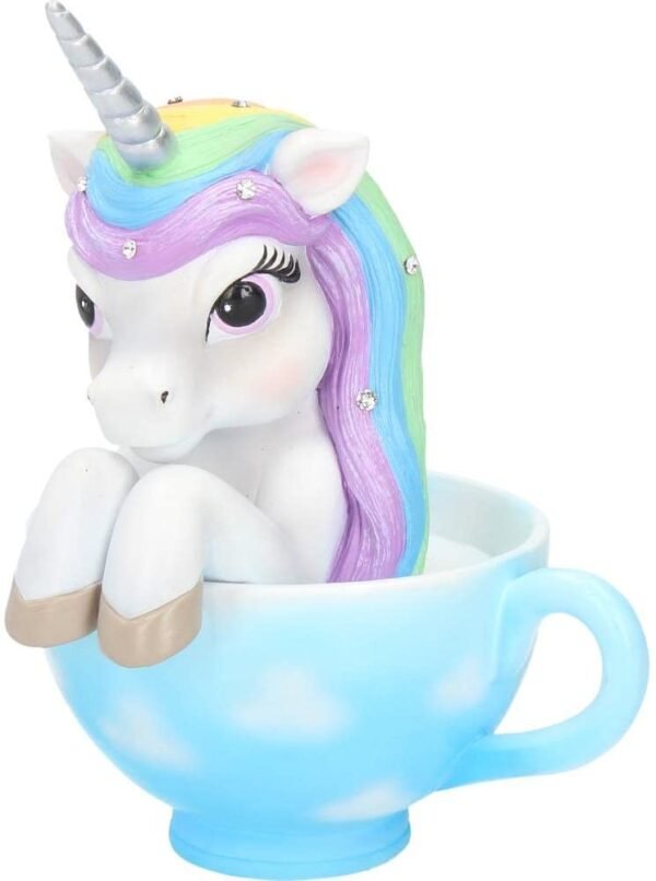 Nemesis Now B3327J7 Cutiecorn Figurine Unicorn in a Teacup Ornament, White, 14cm