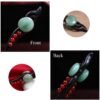 TOP SEWING Ebony Double-faced Jade Sword Hairpins Handmade Carved Wooden Hair Sticks for Women Chinese Hair Chopsticks for Long hair A