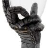 Mythology Collection~ Knights Toast Goblet 16.5cm Silver, Resin w/stainless steel insert, One Size