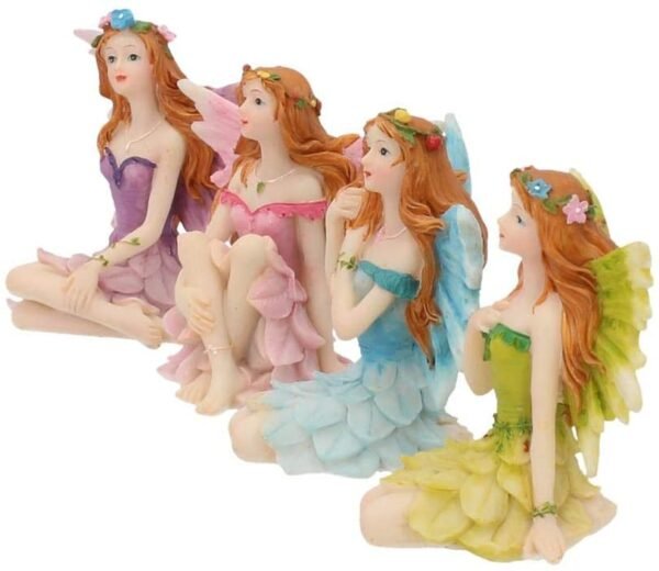 Fantasy Collection~ Glen Whispers Set of 4, 6.5cm, Resin, Multi-Coloured
