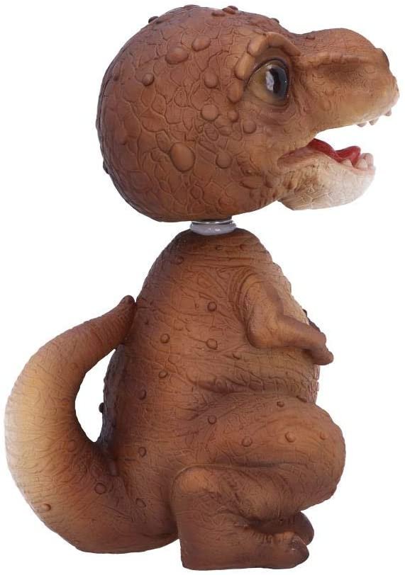 Animal Collection~ Bobosaurus Tyrannosaurus T-Rex Bobble Head Figurine, Polyresin, Brown, One Size
