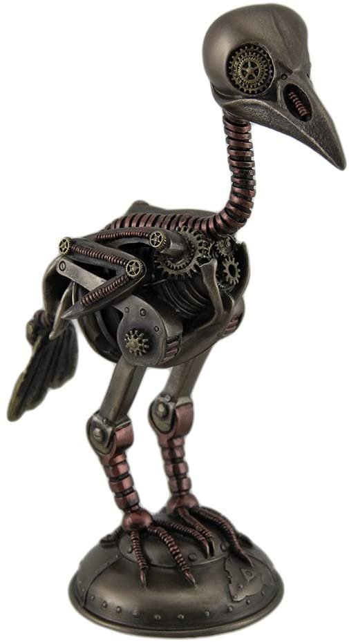 Magicun  Collection~Steampunk Crow Skeleton Antique Bronze Finish Statue