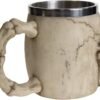 Dark Collection~NEM3933 Grinning Skull Tankard Mug 14cm Ivory