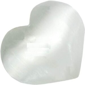 Witchcraft~1X -  Small White Selenite Heart 1.25" - 2"