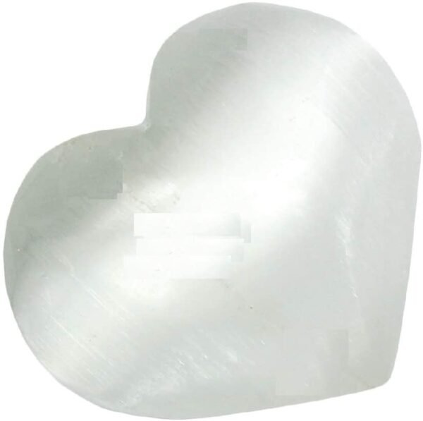 Witchcraft~1X -  Small White Selenite Heart 1.25" - 2"